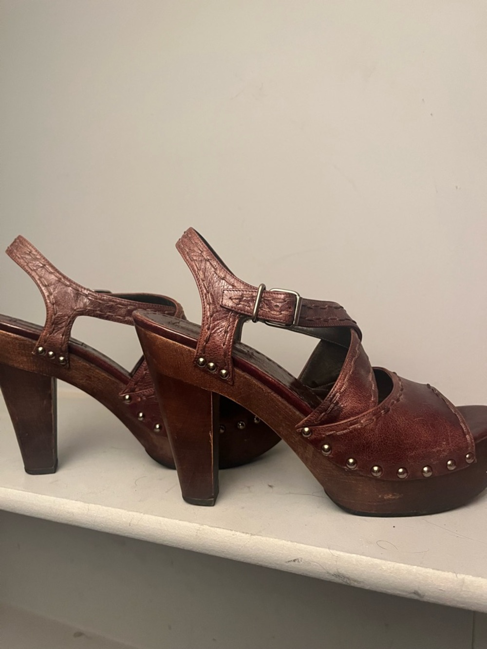 Prada Wooden Sandals - size 40 - Picture 5 of 8